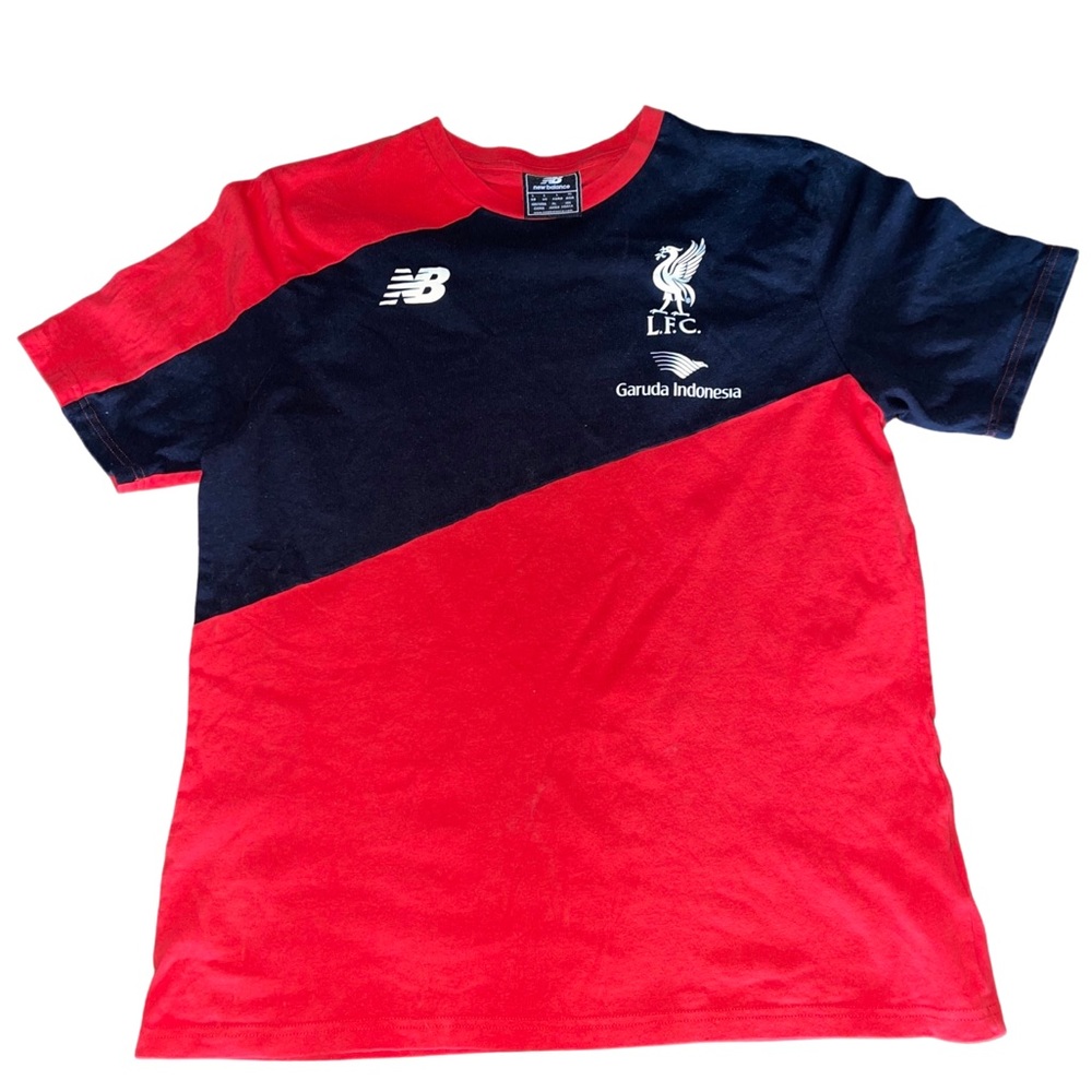 Vintage Liverpool FC Warmup Kit Tee: New Balance: Premier League: Adult Large